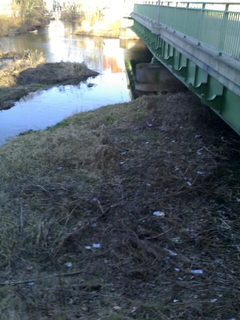 Alfeld: Hier anlanden und umtragen.