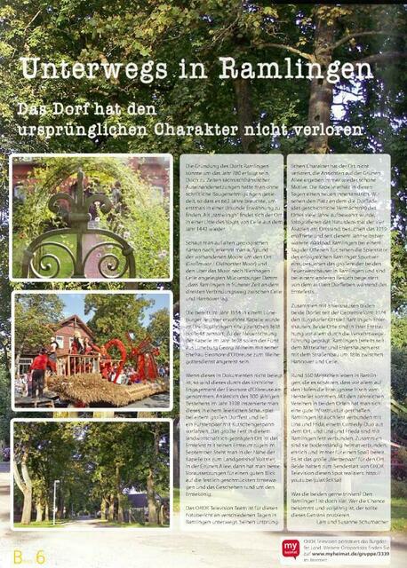 Veröffentlichter Bildbericht aus der OKOK Television Serie "Im Detail - Burgdorfer Land" © OKOK TELEVISION / MYHEIMAT