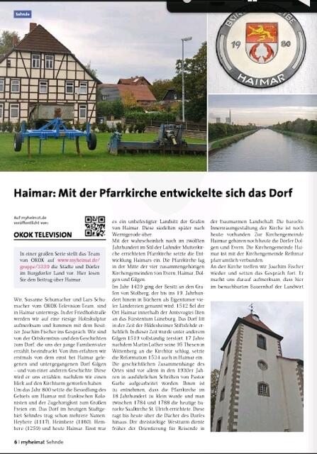 Veröffentlichter Bildbericht aus der OKOK Television Serie "Im Detail - Burgdorfer Land" © OKOK TELEVISION / MYHEIMAT