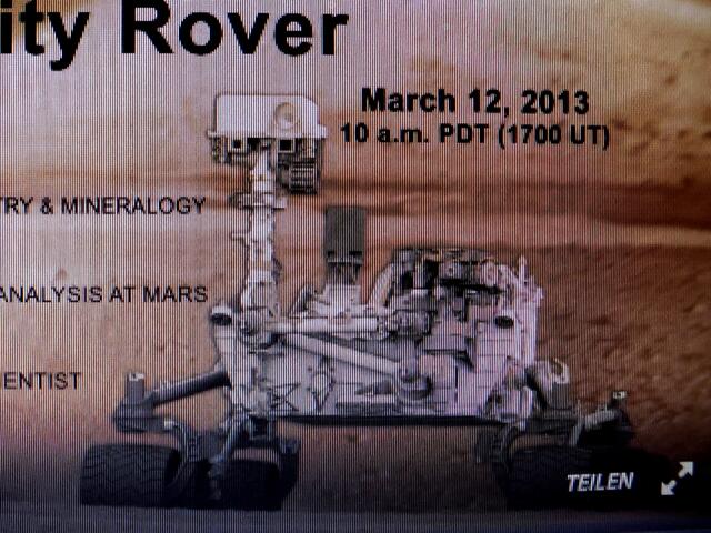 . . . die Startseite von NASA TV vom Bereich Mars Rover "Curiosity" . . .