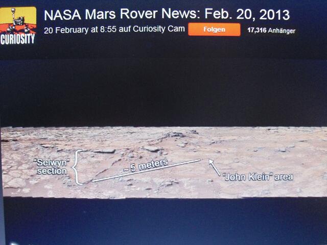 . . . der Bereich der Bohrstellen auf dem Mars . . .