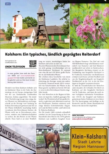 Veröffentlichter Bildbericht aus der OKOK Television Serie "Im Detail - Burgdorfer Land" © OKOK TELEVISION / MYHEIMAT