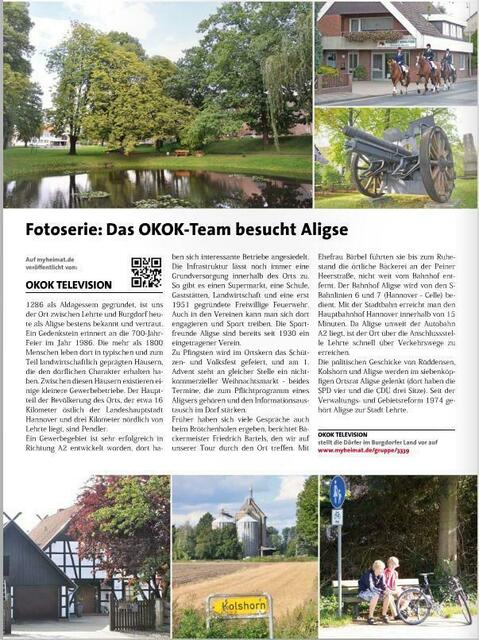 Veröffentlichter Bildbericht aus der OKOK Television Serie "Im Detail - Burgdorfer Land" © OKOK TELEVISION / MYHEIMAT