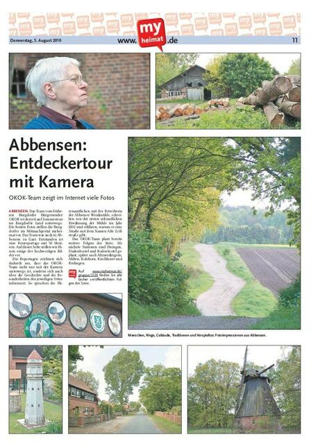 Veröffentlichter Bildbericht aus der OKOK Television Serie "Im Detail - Burgdorfer Land" © OKOK TELEVISION / MYHEIMAT