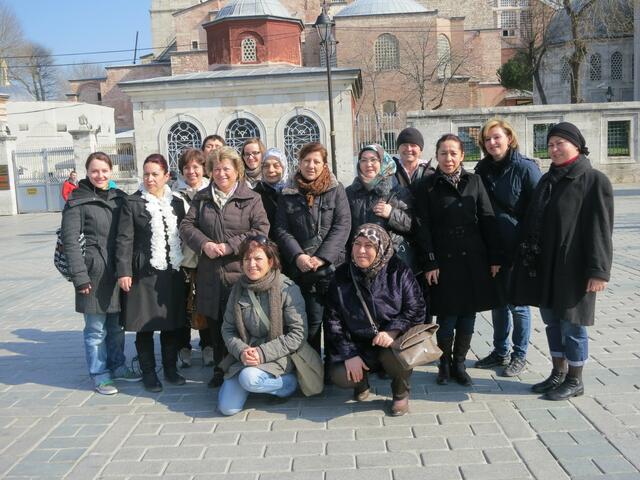 Die Gruppe hat viel Spaß in Istanbul