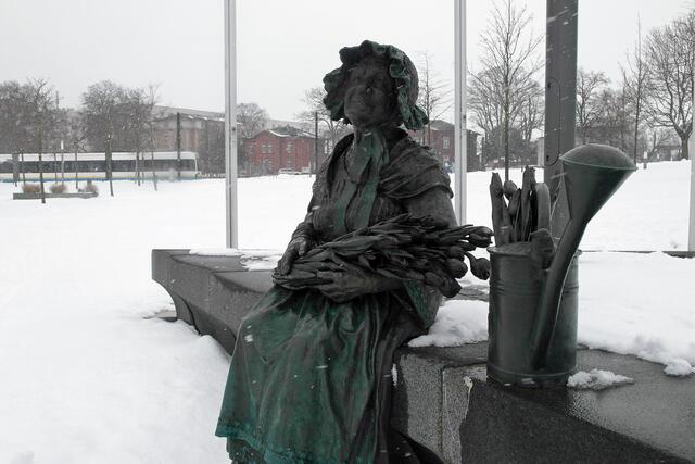 Nach dem Zweiten Weltkrieg hatte Bertha Klingberg Blumen aus ihrem Garten auf dem Schlachtermarkt verkauft.