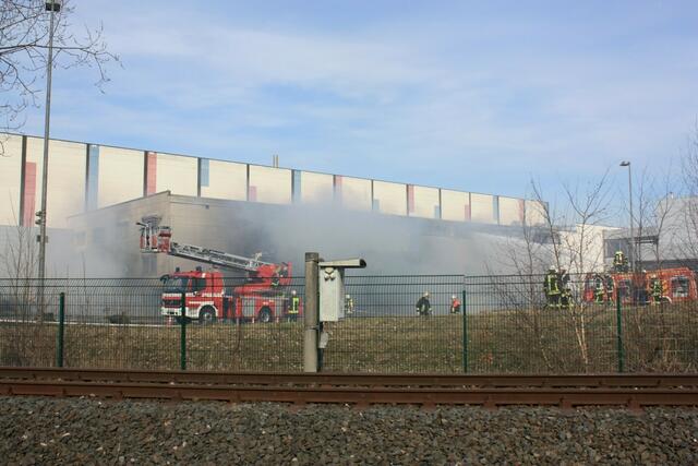 Löscharbeiten gegen 15:24 Uhr
