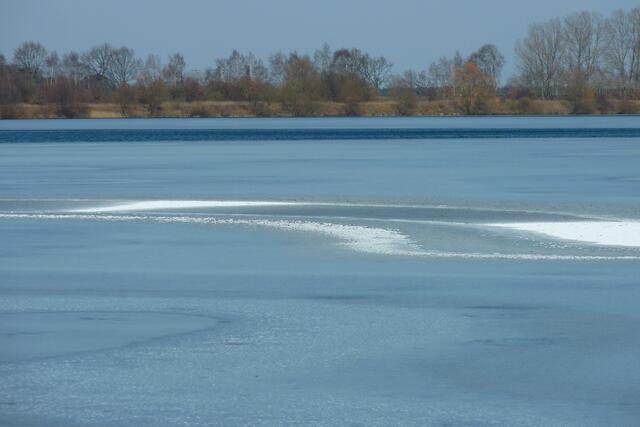 Abstraktes Gemälde auf der Eisfläche