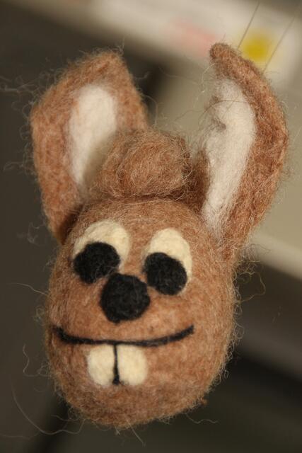 auch der Osterhase in gefilzt.......