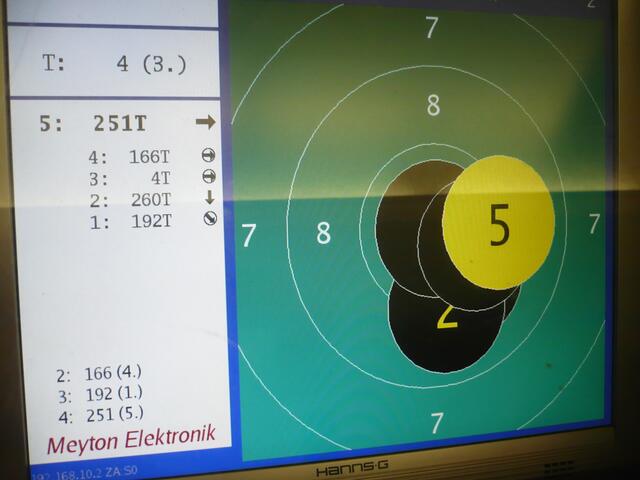 Der dritte Schuss von Bärbel Lauenstein war ein 4 rer Teiler.