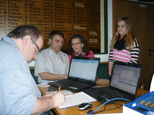 Scheiben lösen für das Eierschießen