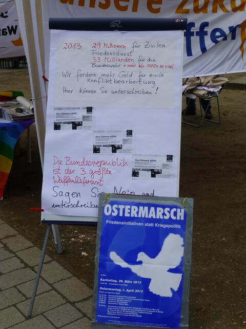 Ostermarsch Gießen 2013: Mehr Geld für zivile Konfliktberatung