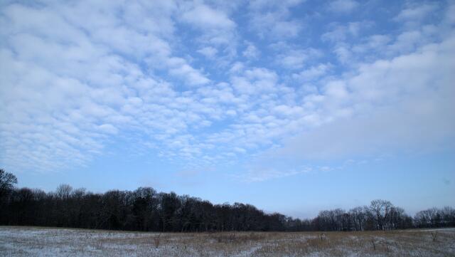 Ob die Schäfchenwolken einen schönen Tag verheißen?