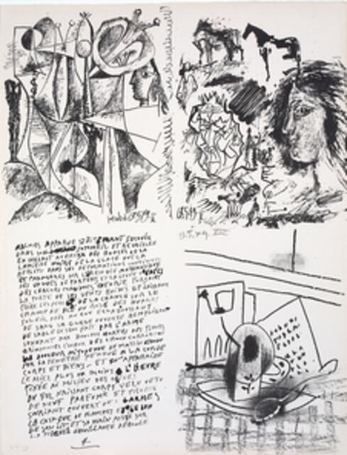 Gedicht und Lithographien
