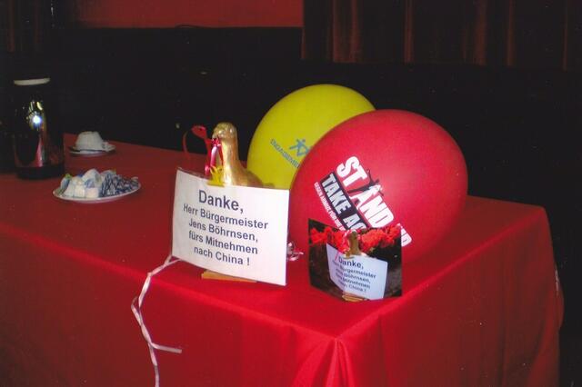 Bremer Friedenstaube für China am 18. Juni 2010 im Saal des Bürgerhauses an der Berliner Freiheit in Bremen-Vahr