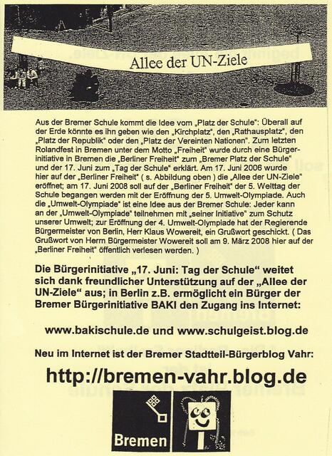 BAKI-Information zum Projekt "Schulcontainer zur EXPO 2010"