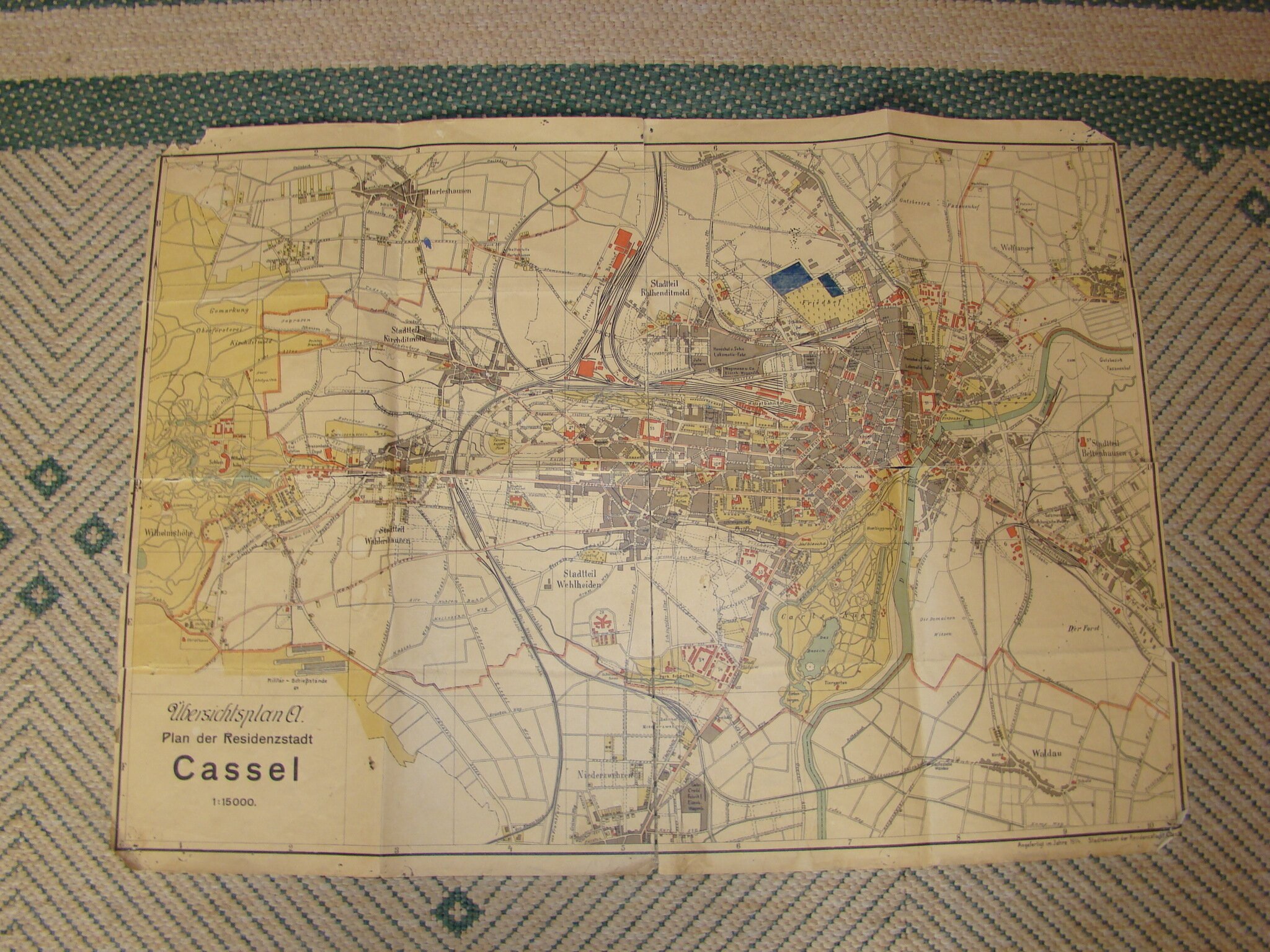 "aufgehoben" Karte von Cassel aus dem Jahr 1914 - Hatzfeld (Eder)