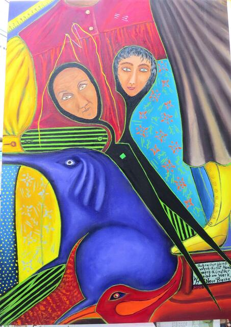 Schneiderbild Herr und Frau Meisterin