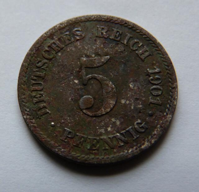 5 Reichspfennig aus dem Jahr 1901