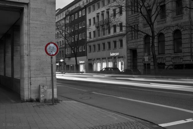 Für Radfahrer verboten