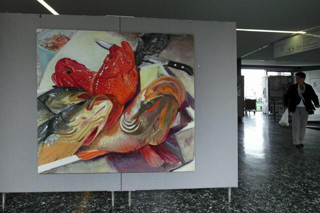 "La Pescheria" (Fischfang), 2013, 145 x 150 cm