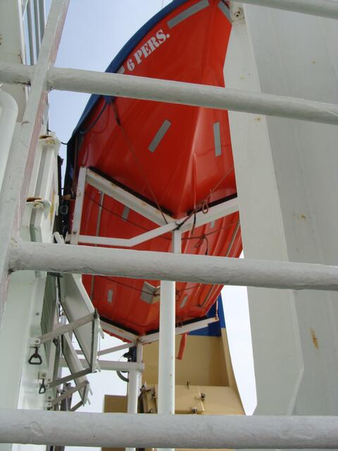 Rettungsbot an Bord