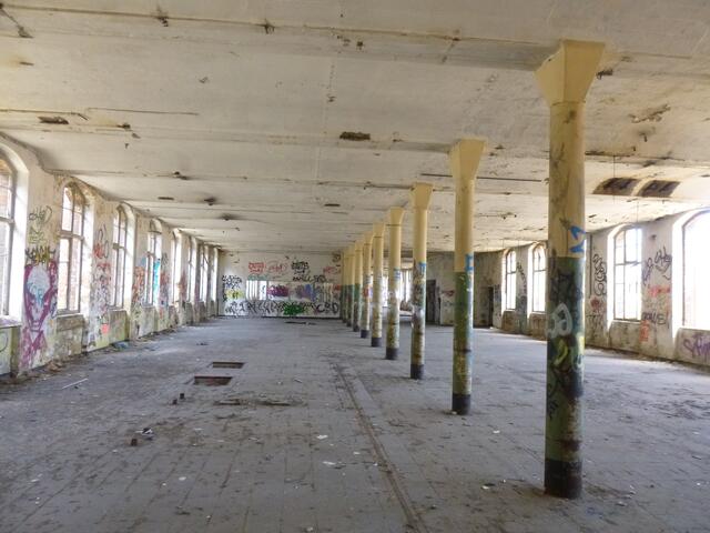 Ehemalige Produktionshalle.