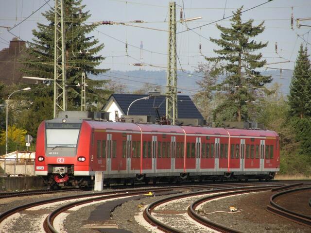 Abfahrt der RegionalBahn in Kirchhain (26.04.)