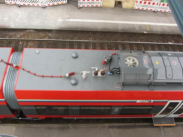 Blick auf den Mittelhessen-Express in Marburg (20.04.)