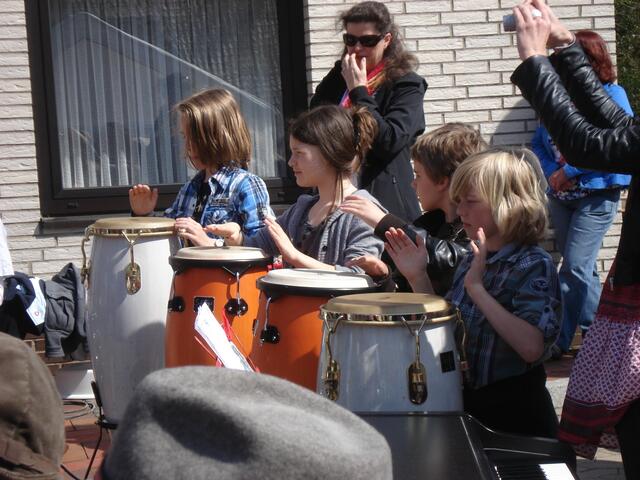 Die Trommelgruppe der Band
