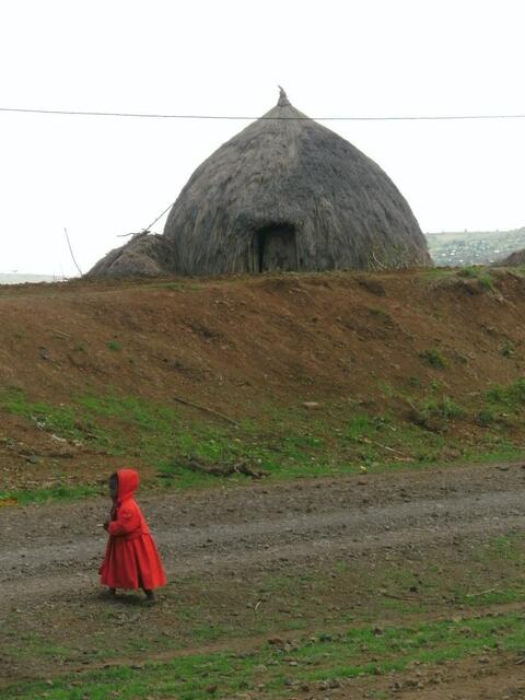 Häuser aus Hirsestroh