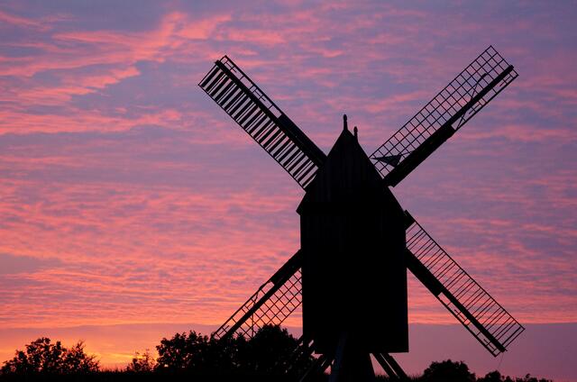 Bockwindmühle Wettmar - Abendstimmung im September