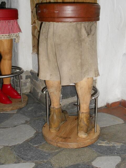 Barhocker in der Kellerbar.