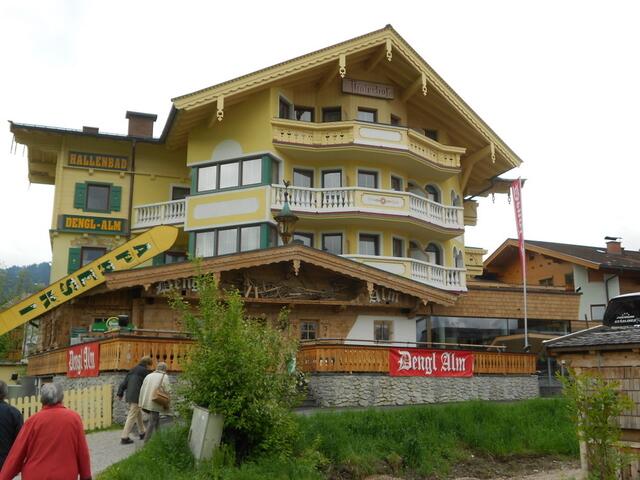 Skihotel von der Rückseite.