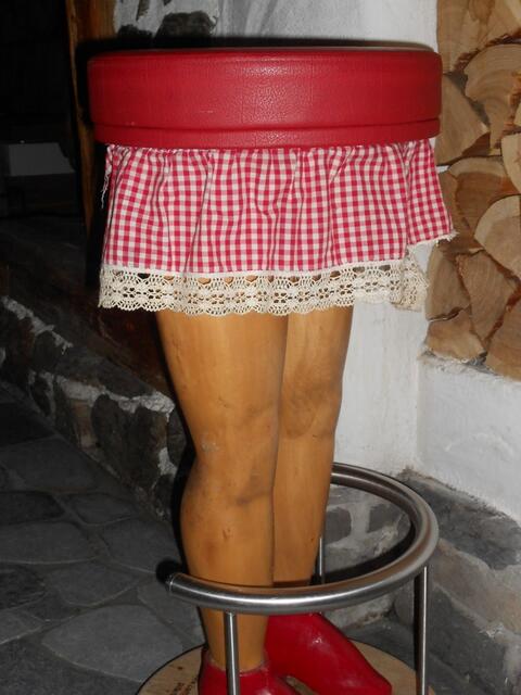 Barhocker in der Kellerbar.