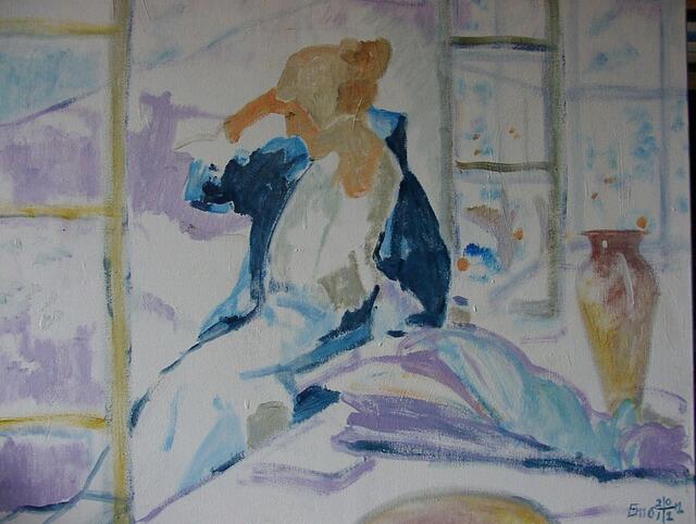 "In Erwartung" Akryl/Leinwand, 80x100 cm