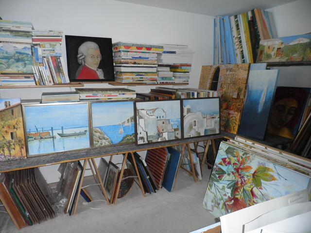 Logistik im Atelier Emo Schuschnig