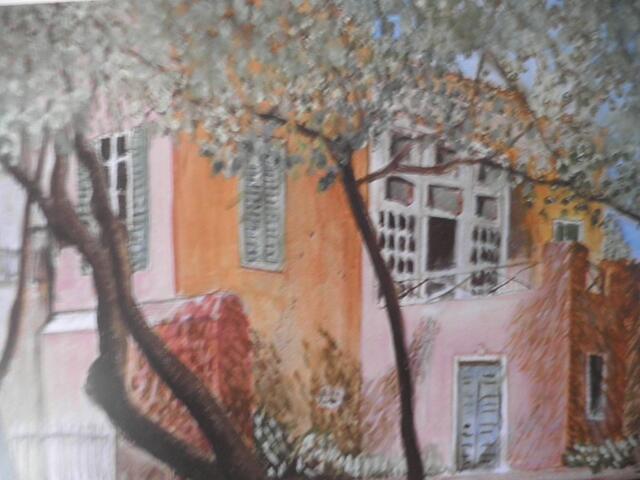 "Cesar's Atelier in der Provence" Akryl/Leinwand, 80x100 cm