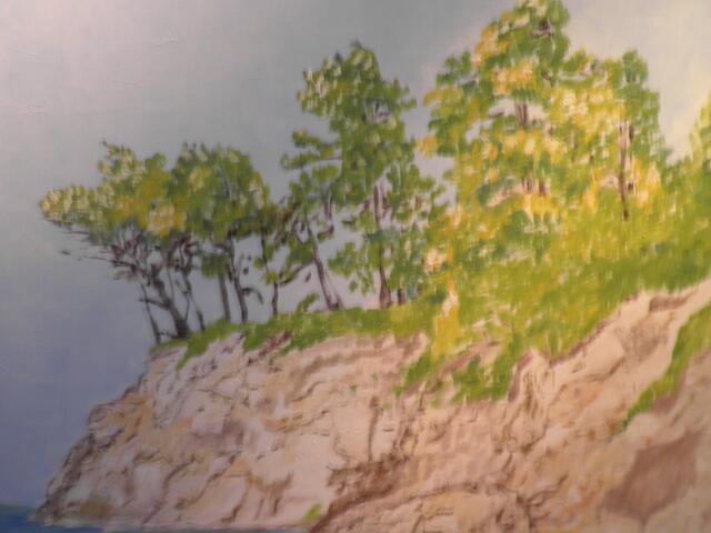 "Kroatische Steilküste auf Krk" Akryl/Leinwand, 100x120