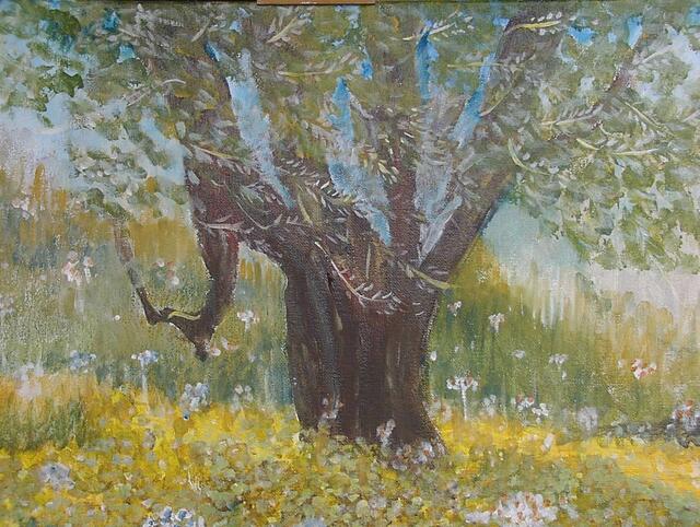 "Wo die Oliven wachsen" Akryl/Leinwand, 70x100 cm