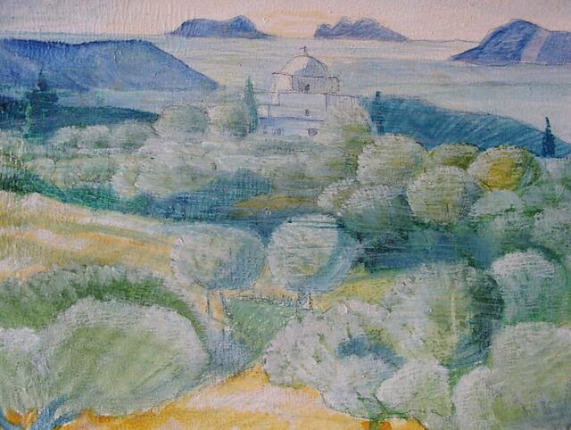 "Griechische Inseln" Akryl/Leinwand, 40x50 cm, verk.