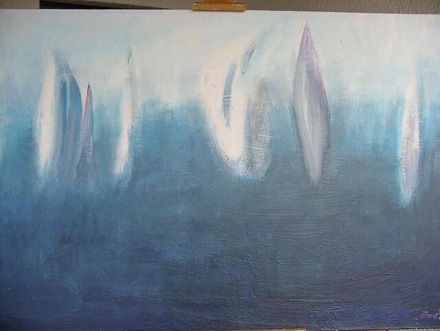 "Seeshaupter Regatta" Akryl/Leinwand, 90x120 cm