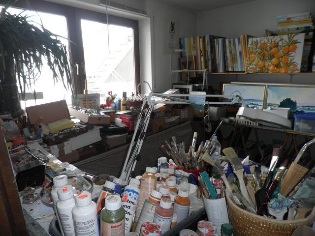 Arbeitsplatz des Künstlers