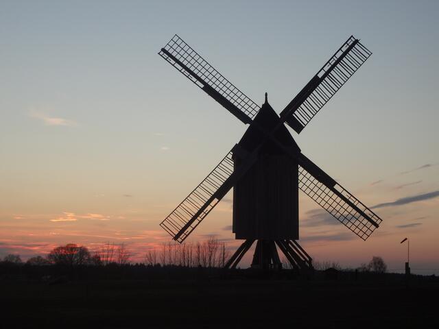 Mühle im Abendrot