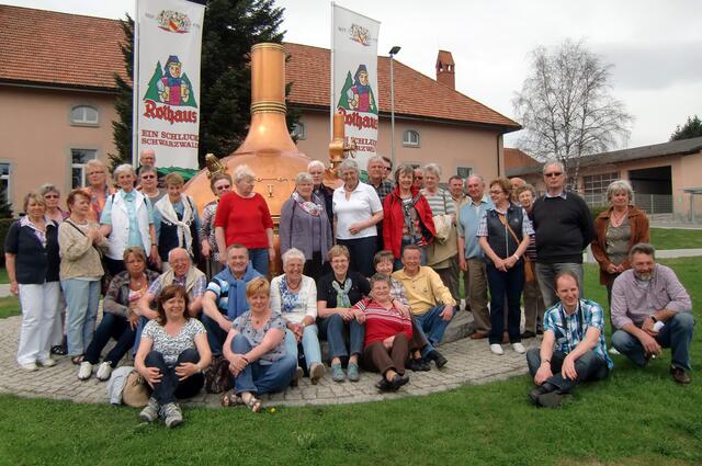 Gruppenbild bei der Rothaus-Brauerei