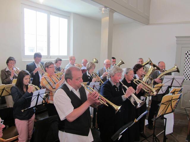 Gemeinsames musizieren der Posaunenchöre aus der Kirchengemeinde Roth und Hassenhausen.