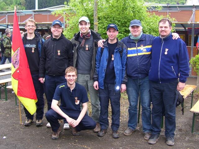 oben v.l.: Sebastian Hillert, Torsten Melde, Julian Behmann, Heiko Schottmann, Marcus Unger, Alexander Specht ; unten: Lennart Fieguth