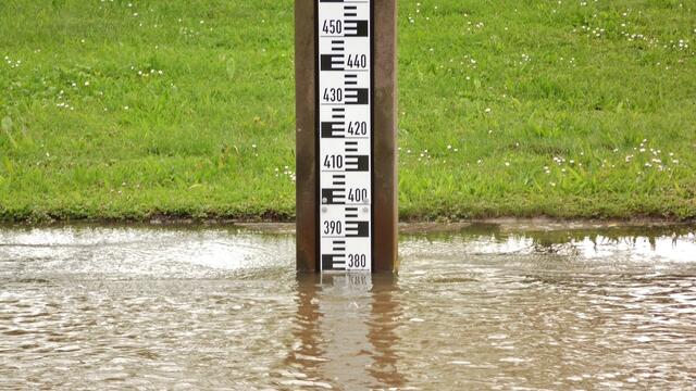 Am 28.5.2013,Tröbsdorfer Wehr  - Pegelstand 3,80m !