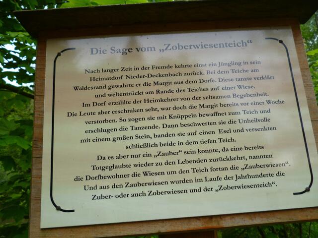 Die Sage von Zauberwiesenteich