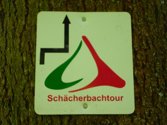 der Wegweiser für die Schächerbachtour